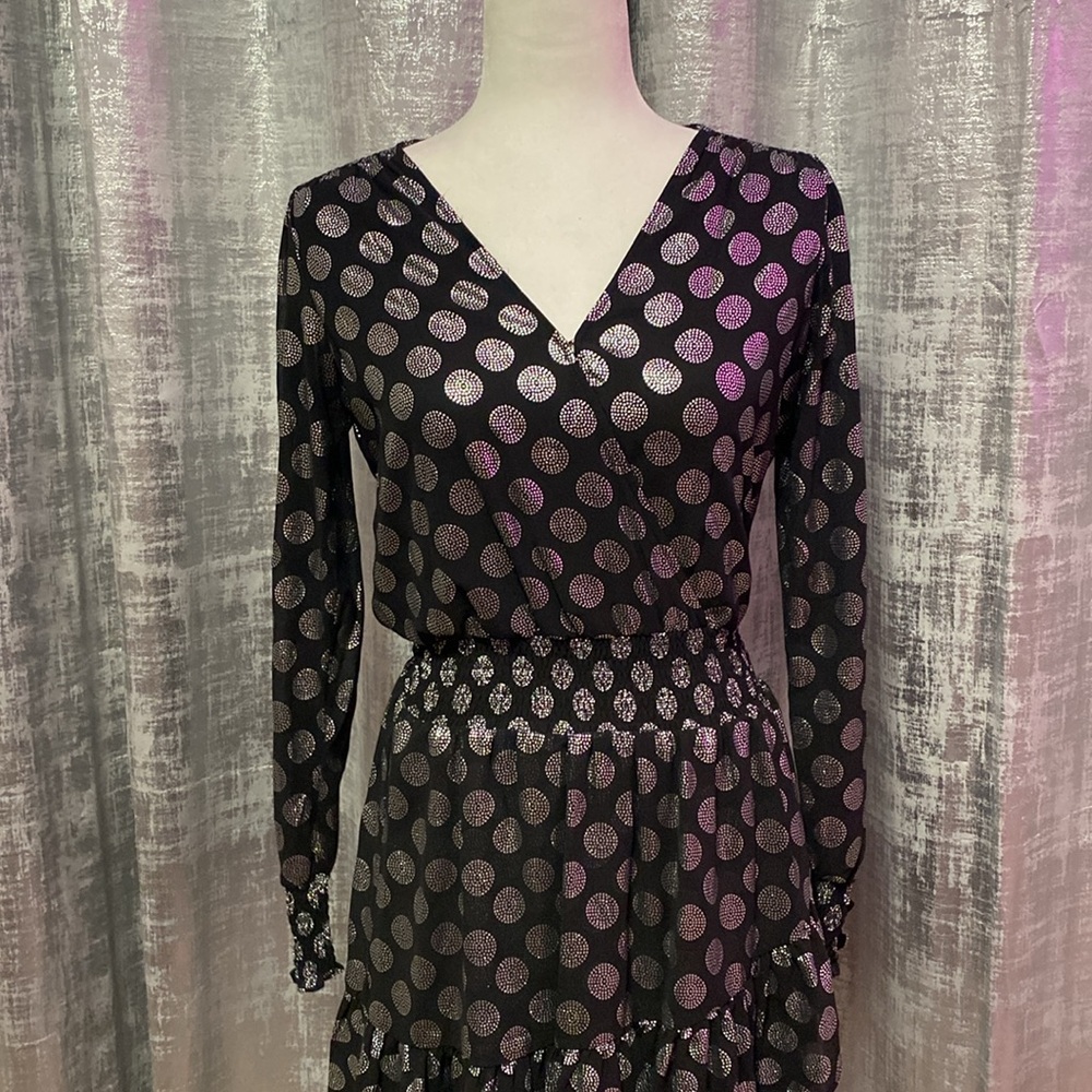 Michael Kors, black and silver dress size extra small